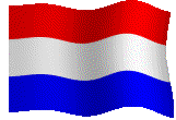 Geinig wapperend Nederlands vlaggetje.